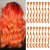 LeeWin 12PCS Single Color Hair Extensions Straight Flerfarget klipp i Hair Extensions Fargerike 20 tommers Rainbow Hair Extensions for barn Kvinners gaver Halloween julebord høydepunkter