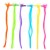 6 pc -haarclips voor meisjes, 15 -inch regenboog hair extensions voor kinderen, gekleurde kleine meisje haarclips accessoires, eenhoorn haarclips voor meisjes peuter kinderen paardenstaarten