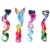 10 pezzi Multi-coloranti per bambini estensioni per capelli culizia riccia per clip su estensioni per capelli graziosi clip per capelli color fiocco unicorno per ragazze