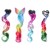 10 Pieces Multi-colors Kids Hair Extensions Curly Little Girl Clip on Hair Extensions Cute Unicorn Bow Colored Hair Clips Kids for Girls