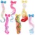 10 Pieces Multi-colors Kids Hair Extensions Curly Little Girl Clip on Hair Extensions Cute Unicorn Bow Colored Hair Clips Kids for Girls