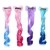 10 Pieces Multi-colors Kids Hair Extensions Curly Little Girl Clip on Hair Extensions Cute Unicorn Bow Colored Hair Clips Kids for Girls