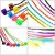 Single 9 colors Colored Braids Hair Extensions with Clip Snaps Rainbow Braided Kids Hair Accessories for Children Performance Kids Girls Halloween Cosplay Party Dress up