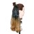 LeeWin Ombre Color Body Curly Style Hair 5 Clips on Hair Extension Synthetic Hair Pieces for Kids Women's Gifts