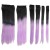 LeeWin 6Pcs / Set Clip de color ombre recto en extensiones de cabello Piezas de cabello sintéticas para mujer niña Extensiones de cabello Clip en se ve hermoso