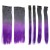 LeeWin 6Pcs / Set Clip de color ombre recto en extensiones de cabello Piezas de cabello sintéticas para mujer niña Extensiones de cabello Clip en se ve hermoso