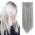 LeeWin Straight 7 Pcs Full Head Party Highlights Clip on Hair Extensions Colored Hair Streak Human Hair Pieces