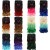 LeeWin Curly Ombre Color 7Pcs Full Head Party Highlights Clip on Hair Extensions Colored Hair Streak Synthetic Hairpieces