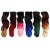 LeeWin Curly Ombre Color 7Pcs Full Head Party Highlights Clip on Hair Extensions Colored Hair Streak Synthetic Hairpieces