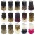 LeeWin Curly Ombre Color 7Pcs Full Head Party Highlights Clip en Extensiones de Cabello Cabello Coloreado Raya De Pelo Postizos Sintéticos