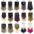 LeeWin Curly Ombre Color 7Pcs Full Head Party Highlights Clip on Hair Extensions Colored Hair Streak Synthetic Hairpieces