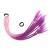 Ombre Berwarna Kecil Tiga Helai Kepang Ekstensi Rambut dengan Karet Gelang Rainbow Braided Synthetic Hairpieces Ponytail untuk Wanita Anak-Anak Perempuan Lipat 24 inci 2 pcs / Pack