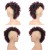 Afro Puff Mohawk Ponytail with Bangs Short Afro Kinky Curly Hair Bun Synthetic Fauxhawks Bun Jerry Curly Non Drawstring Ponytail Hair Extensions with 6BB Clips