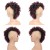 Afro Puff Mohawk Ponytail with Bangs Short Afro Kinky Curly Hair Bun Synthetic Fauxhawks Bun Jerry Curly Non Drawstring Ponytail Hair Extensions with 6BB Clips