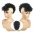 Afro Puff Mohawk Ponytail with Bangs Short Afro Kinky Curly Hair Bun Synthetic Fauxhawks Bun Jerry Curly Non Drawstring Ponytail Hair Extensions with 6BB Clips