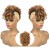 Afro puff mohawk ekor kuda dengan poni pendek afro keriting rambut keriting rambut bun sintetik fauxhawks bun jerry curly non ponytail lanjutan rambut dengan klip 6bb