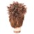 Warna ombre afro puff dropstring kuncir kuda panas tahan panas sintetis keriting keriting kuncir ponytail updo ekstensi rambut dengan dua klip, rambut keriting untuk wanita