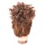 Ombre Color Afro Afro Puff Drawingtail Bun Resistente al calor Síntesis Caballo rizado Extensiones de cabello con dos clips, clavijas rizadas para mujeres