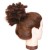 Warna ombre afro puff dropstring kuncir kuda panas tahan panas sintetis keriting keriting kuncir ponytail updo ekstensi rambut dengan dua klip, rambut keriting untuk wanita