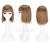 Adornos de pelo con flequillo para mujeres Clip In Crown Topper Base de seda Top Hairpieces Pelo sintético Tupé Wiglet Reemplazo Topper En Cierre Extensiones De Pelo 12 Pulgadas