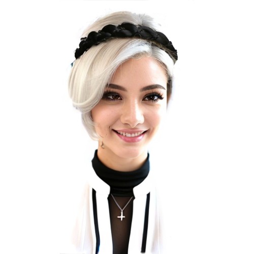 Jalinan tiga untai buatan tangan dengan kepang twist kecil Headband bohemian LeeWin Eropa dan Amerika Gesper elastis yang dapat disesuaikan, wig multicolor, hiasan kepala, aksesori rambut