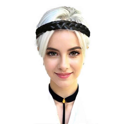 Bohemian Five Strand Band Headband - Band Rambut Warna Tunggal Buatan Tangan untuk Wanita, tali leher rambut jalur elastik dan getah boleh laras - aksesori rambut bergaya