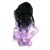 Ombre Color Ponytail Extension Wrap Around Curly Wave Hair Extensions Synthetic Pony Tail Hairpiece for Women Girls
