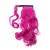 Extension De Queue De Cheval Velcro De Couleur Unique S’enroulent Autour De Longues Extensions De Cheveux Ondulés Bouclés Postiche Synthétique Queue De Poney Pour Femmes Filles