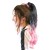 Ombre Renk Velcro At Kuyruğu Uzatma Sarma Etrafında Uzun Kıvırcık Dalga Saç Uzantıları Sentetik Midilli Kuyruk Postiş Kadın Kızlar için