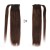 Ensfarget borrelås Hestehale Extension Wrap Around Straight Hair Extensions Menneskehår Pony Tail Hairpiece for kvinner Girls