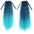 Synthetic Long Kinky Curly Fluffy Ponytail Hair Extensions Ombre Color Cosplay Hairpieces for Women