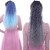 Synthetic Long Kinky Curly Fluffy Ponytail Hair Extensions Ombre Color Cosplay Hairpieces for Women