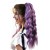 Kẹp mở rộng đuôi ngựa sóng ngô một màu trong quấn xoăn lượn sóng dài xung quanh Magic sticky Velcro Pony Tail Kẹp tóc tổng hợp chịu nhiệt cho phụ nữ