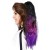 Ombre Color Corn Wave Ponytail Extension Clip in Long Wavy Curly Wrap Around Magic sticky Velcro Pony Tail Heat Resistant Synthetic Hairpiece for Women