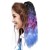 Ombre Color Corn Wave Ponytail Extension Clip in Long Wavy Curly Wrap Around Magic sticky Velcro Pony Tail Heat Resistant Synthetic Hairpiece for Women