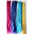 LeeWin 100 brins 18 » Party Colors Extensions de cheveux I-Tip Cheveux pré-collés avec petite tresse à trois brins Longs postiches droits Synthétique résistant à la chaleur Highlight Feather Micro Ring Accessoires pour cheveux