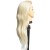 LeeWin Mannequin Head with Hair 16inches-24inches Long Synthetic Hair Styling Training Head Manikin Cosmetology Head Hair Female Europe Face Style