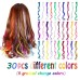 Extensiones de cabello de colores de 12 piezas Extensiones de cabello rizadas multicolores con clip Extensiones de cabello arcoíris coloridas para niños Regalos para mujeres Lo más destacado de la fiesta de Navidad de Halloween