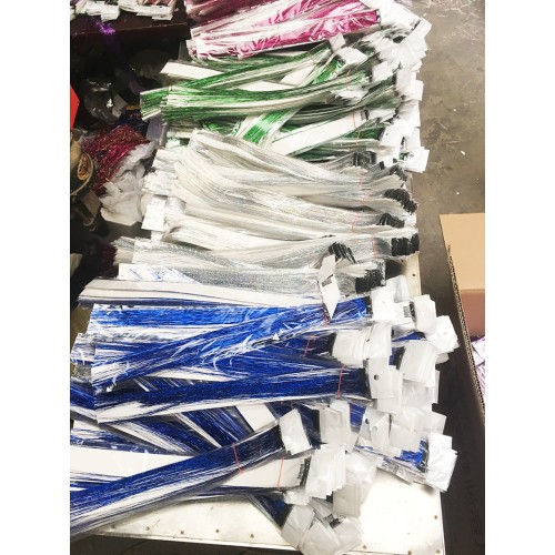 Clip in Tinsel Hair Extensions Heat Resistant Fairy Hair Tinsel Kit for Women Girls Hair Accessories Glitter for Christmas Halloween Cosplay Party