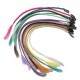 Extensões de grampo de cabelo liso LeeWin com pequenas tranças de três fios, extensões coloridas de arco-íris, adequadas para crianças e mulheres presentes Halloween Destaques da festa de Natal