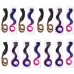 LeeWin Clip de color ombré estampado rizado en extensión para el cabello 12 piezas/conjunto de clip en el cabello para niños Extensiones de cabello Traje para mujeres y niñas