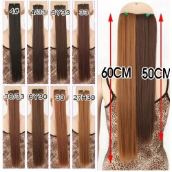 Paquete de 2 postizos cortos gruesos de estilo recto de LeeWin que agregan un clip de volumen de cabello adicional en extensiones de cabello Topper para mujeres con cabello fino