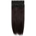 Extensión de cabello larga y recta con clip LeeWin para mujer, 3 piezas/juego de extensiones de cabello, pieza de cabello sintético