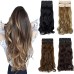Extensión de cabello larga con clip rizado LeeWin para mujer, 3 piezas/juego de extensiones de cabello, pieza de cabello sintético