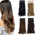 Extensión de cabello larga con clip rizado LeeWin para mujer, 3 piezas/juego de extensiones de cabello, pieza de cabello sintético