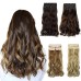 Extensión de cabello larga con clip rizado LeeWin para mujer, 3 piezas/juego de extensiones de cabello, pieza de cabello sintético