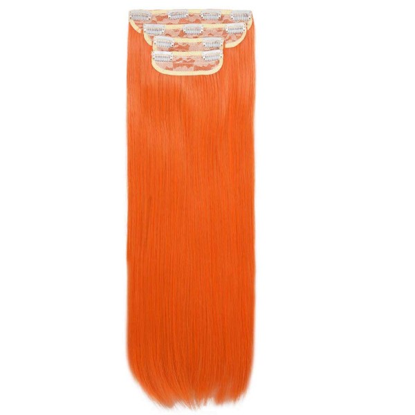 LeeWin Women's Long Straight Clip-In Hair Extensions 4pcs Synthetic LeeWin Women's Long Straight Clip-In Hair Extensions 4pcs Synthetic