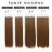 Extensión de cabello con clip de estilo largo y recto LeeWin para mujer, 4 piezas/juego de extensiones de cabello, pieza de cabello sintético