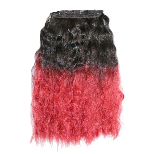 LeeWin Long Taco Wavy Clip-On Hair Extensions Женские 4-х компонентные/гнездовые накладные волосы Синтетические простыни для волос