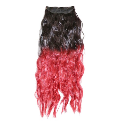LeeWin Long Taco Wavy Clip-On Hair Extensions Женские 4-х компонентные/гнездовые накладные волосы Синтетические простыни для волос